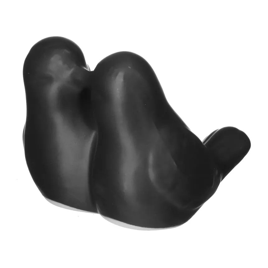 Figura Pássaro Casal Preto 75m — imagem 2