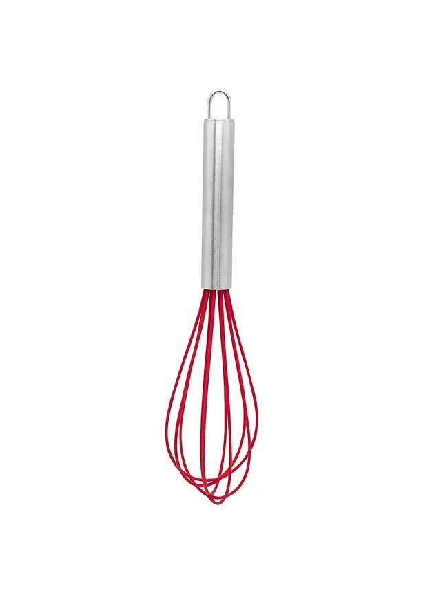 Batedor de Ovos Silicone Vermelho 25,5cm — imagem 2