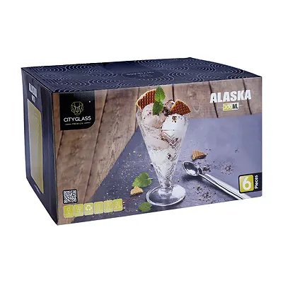 Taça Pé Vidro Casquinha 300ml 6 Peças — imagem 2