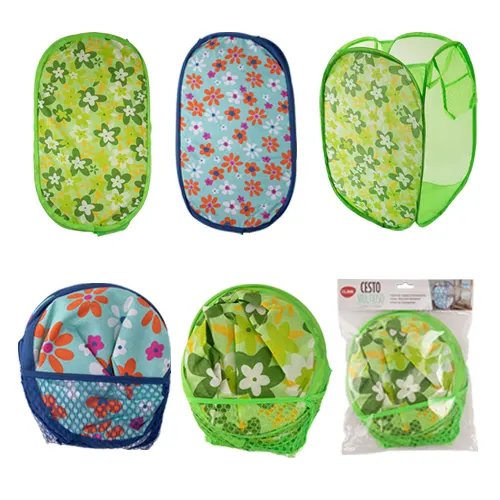 Cesto Roupa Estampado Poliéster 34 cm x 56 cm (1 un) — imagem 2