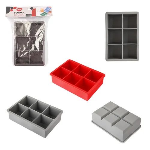 Forma Gelo Quadrado Silicone 16,5 cm x 11,5 cm x 4,5 cm — imagem 2