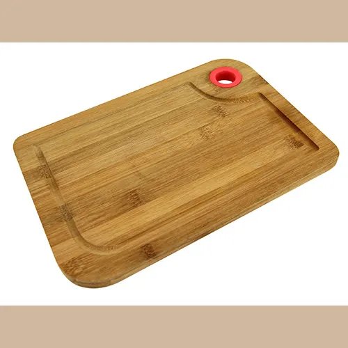 Tábua Bambu com Alça Silicone 27,9 cm x 19,7 cm x 1,7 cm (1 un) — imagem 2