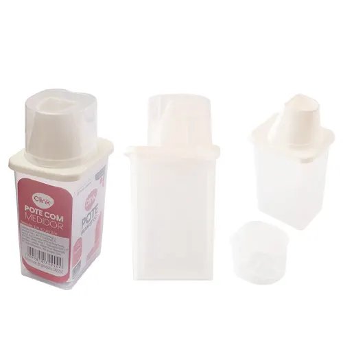 Pote Hermético Medidor Plástico PP 850 ml / 9 cm x 6,7 cm x 21 cm — imagem 2