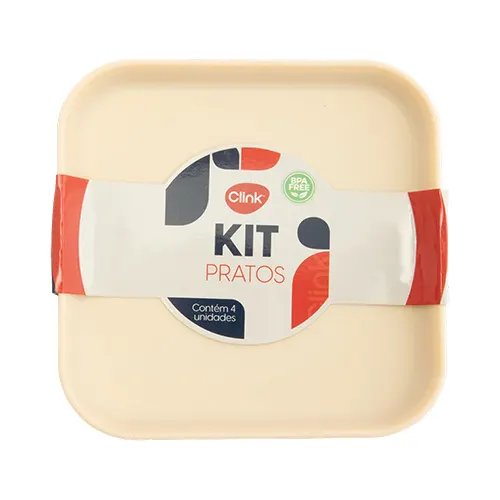 KIT 4 Pratos Quadrados Plástico PP 14,5 cm x 14,5 cm x 1,5 cm — imagem 3