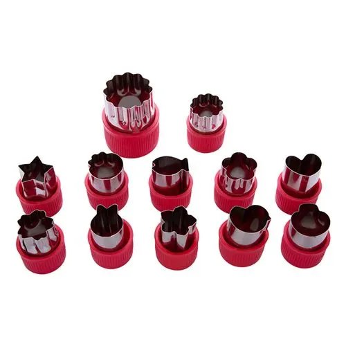 KIT 12 Moldes Biscoitos Plástico e Aço INOX 4,5 cm x 4,5 cm x 5,7 cm — imagem 3