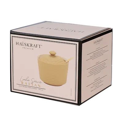 Açucareiro Porcelana com Colher Rattan 290ml — imagem 2