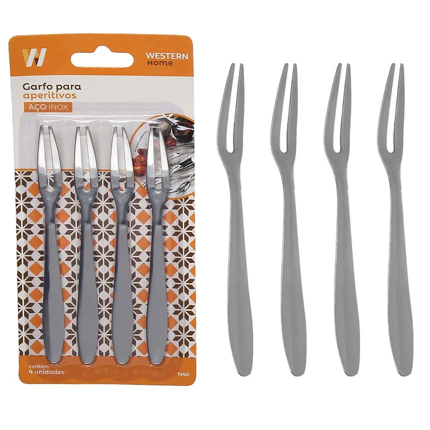 Garfos Petisco Inox 12cm 4 Peças — imagem 3