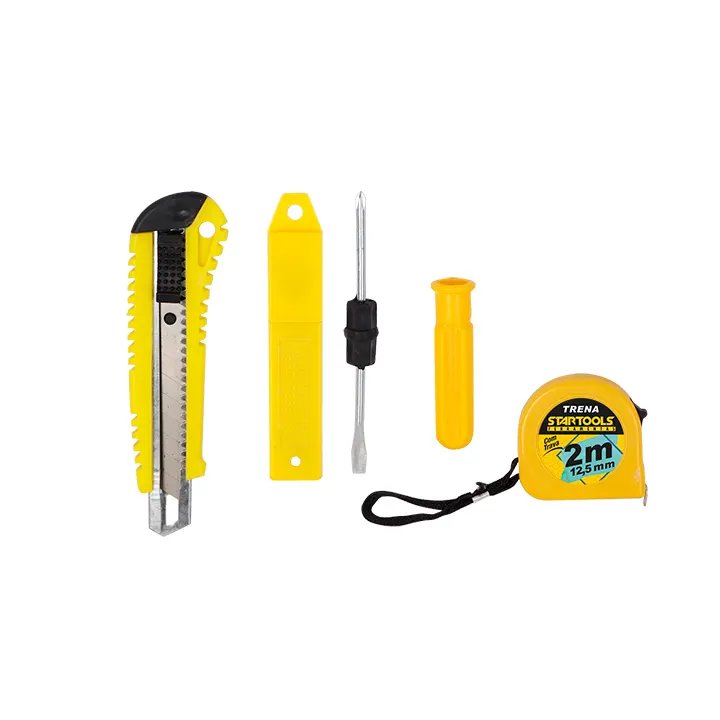 Kit Ferramenta com Estilete, Refil de Laminas, Trena e Chave Fenda/Philips — imagem 2