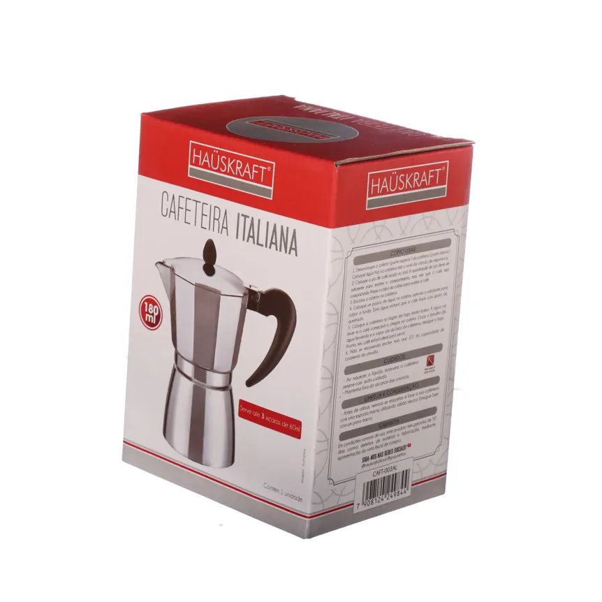 Cafeteira Italiana Prata 3 Xícaras — imagem 2