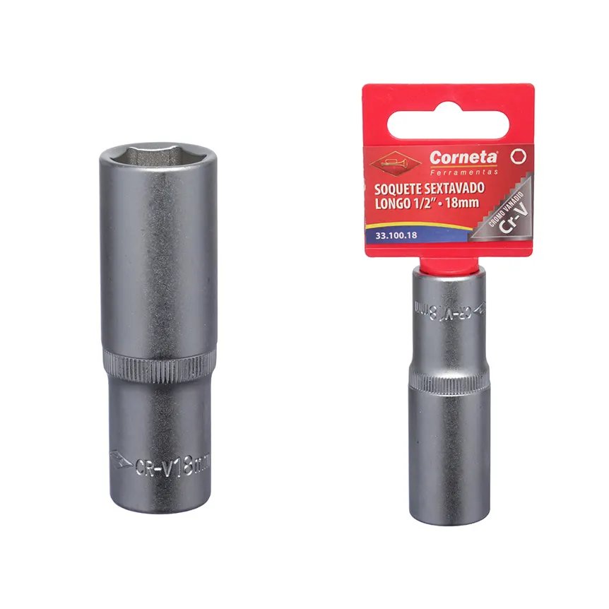 Soquete Sextavado Longo 1/2 18mm — imagem 2