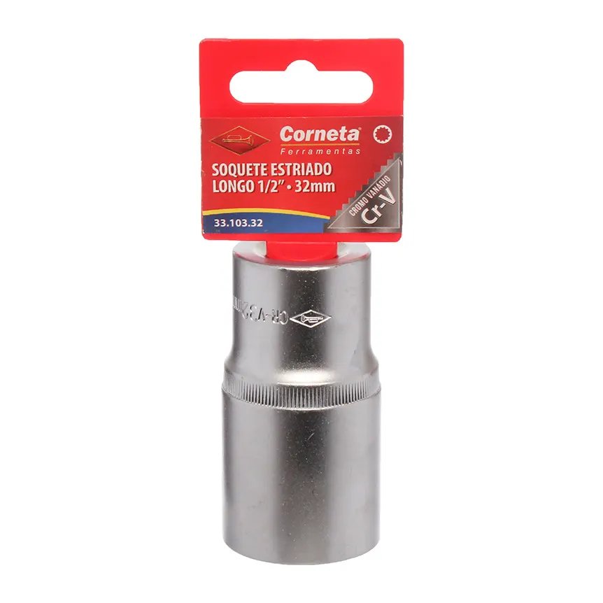 Soquete Estriado Longo 1/2 32mm — imagem 3