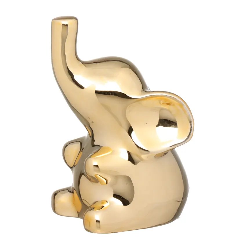 Figura Elefante Trom Dourada 100mm — imagem 2