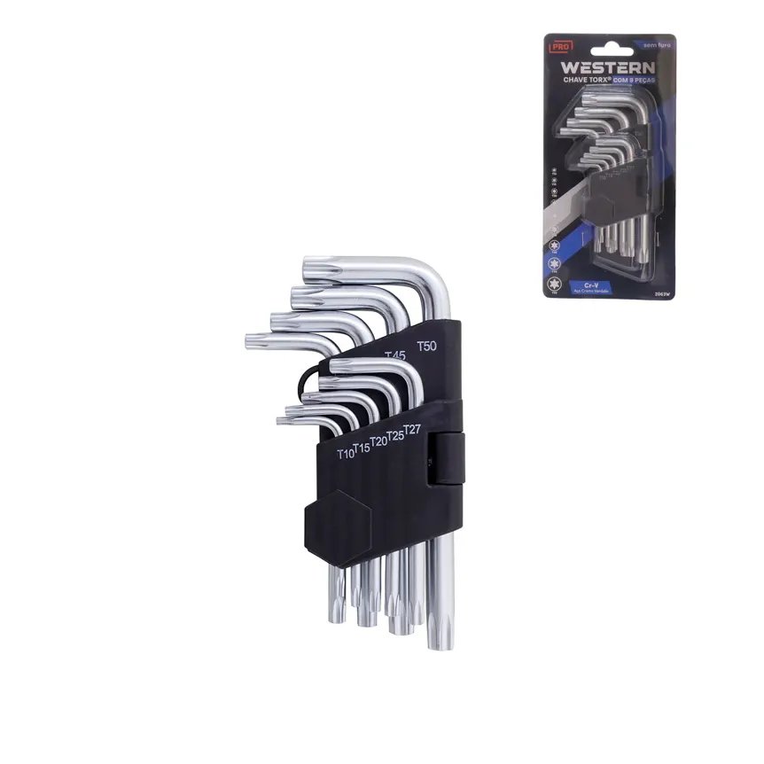 Chave Torx Curta sem Furo 9 Peças — imagem 4
