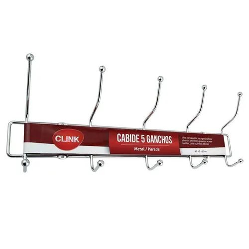 Cabide Parede Metalico 5 Ganchos 40 cm x 7 cm x 13 cm — imagem 3