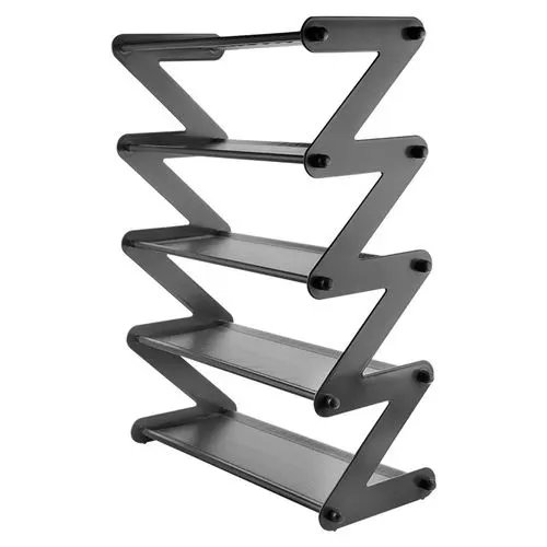 Sapateira 5 Andares Plástico Metal 48 cm x 19 cm x 58 cm (1 un) — imagem 3