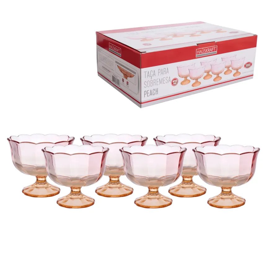 Taça Sobremesa Peach DC 400ml 6 Peças — imagem 4