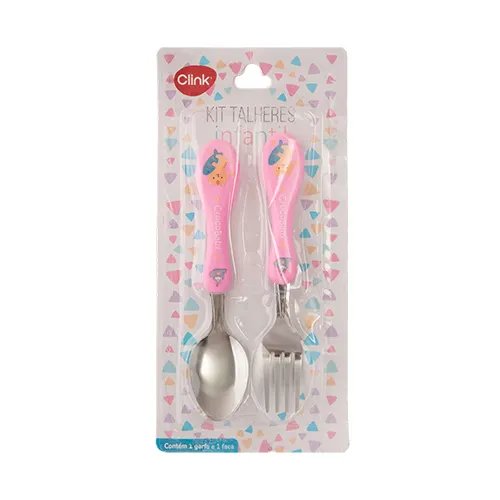 KIT Talheres Infantil Ferro e Plástico PP 15 cm x 3 cm x 1 cm — imagem 3