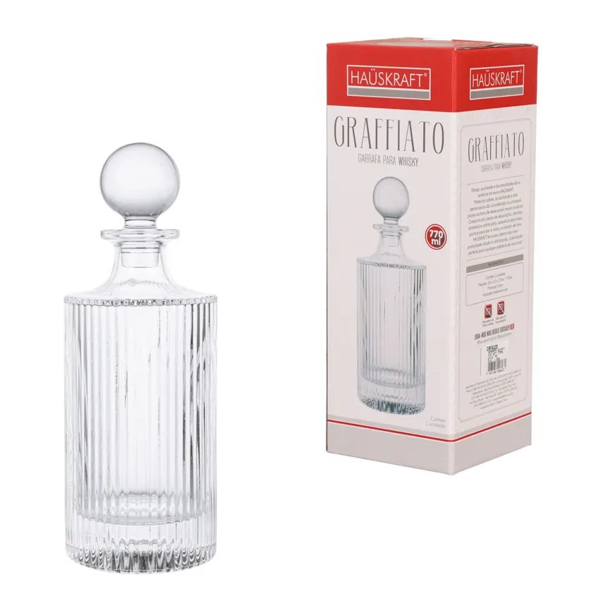Garrafa Whisky Vidro GFT 770ml — imagem 3