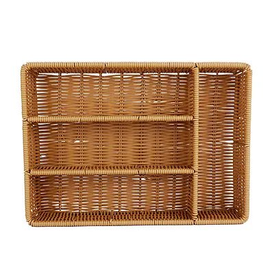 Porta-Talher 4 Divisórias Rattan 35cm — imagem 2