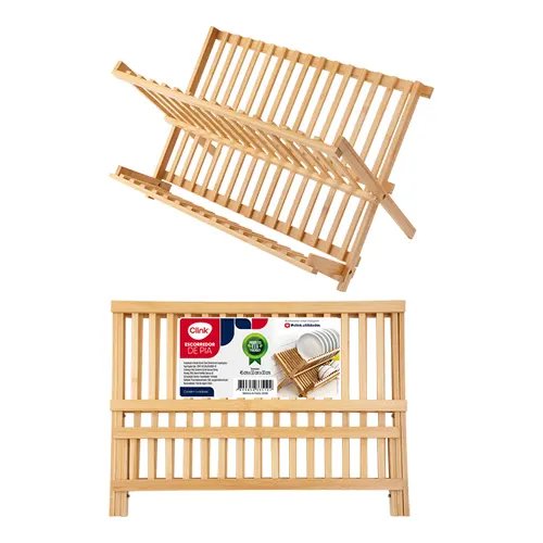 Escorredor Pia Dobrável Bambu 45 cm x 33 cm x 33 cm — imagem 2