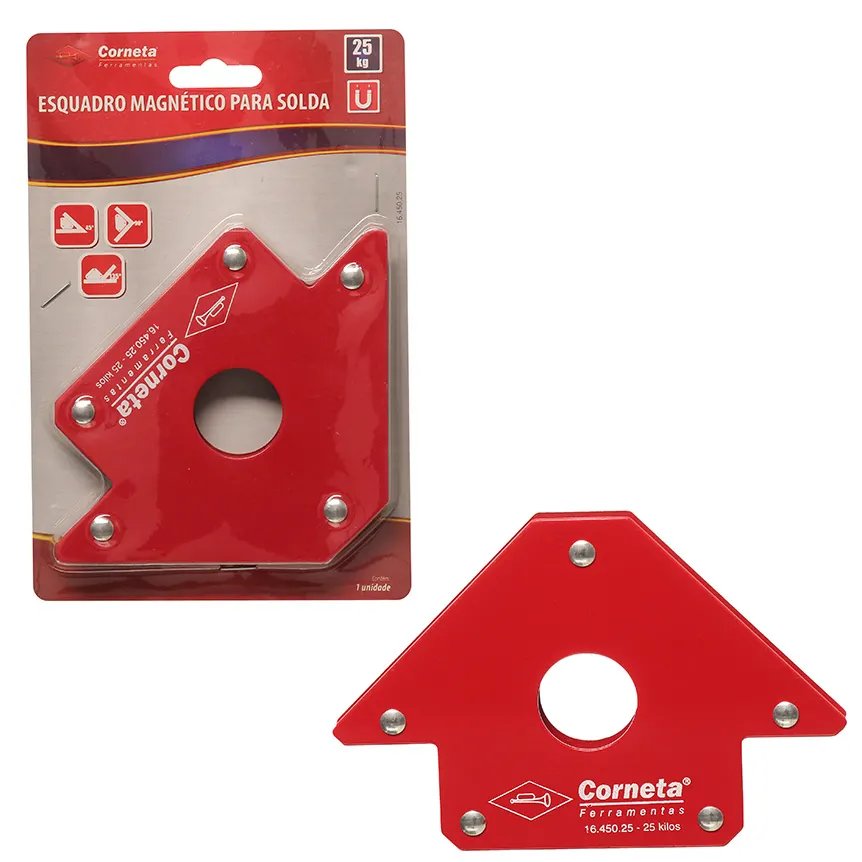 Esquadro Magnético 4"50LB 25kg — imagem 2
