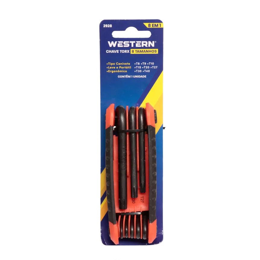 Chave Torx Dobrável com Furo 8 Peças — imagem 2