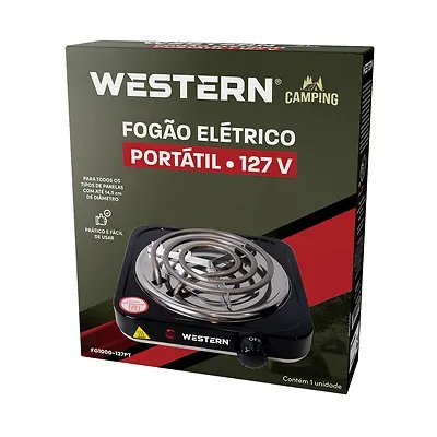 Fogão Elétrico Preto 127V — imagem 4