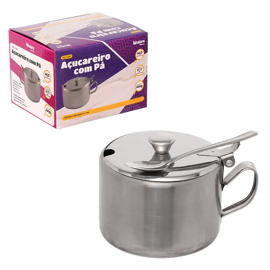 Açucareiro com Pá Inox 220g — imagem 4