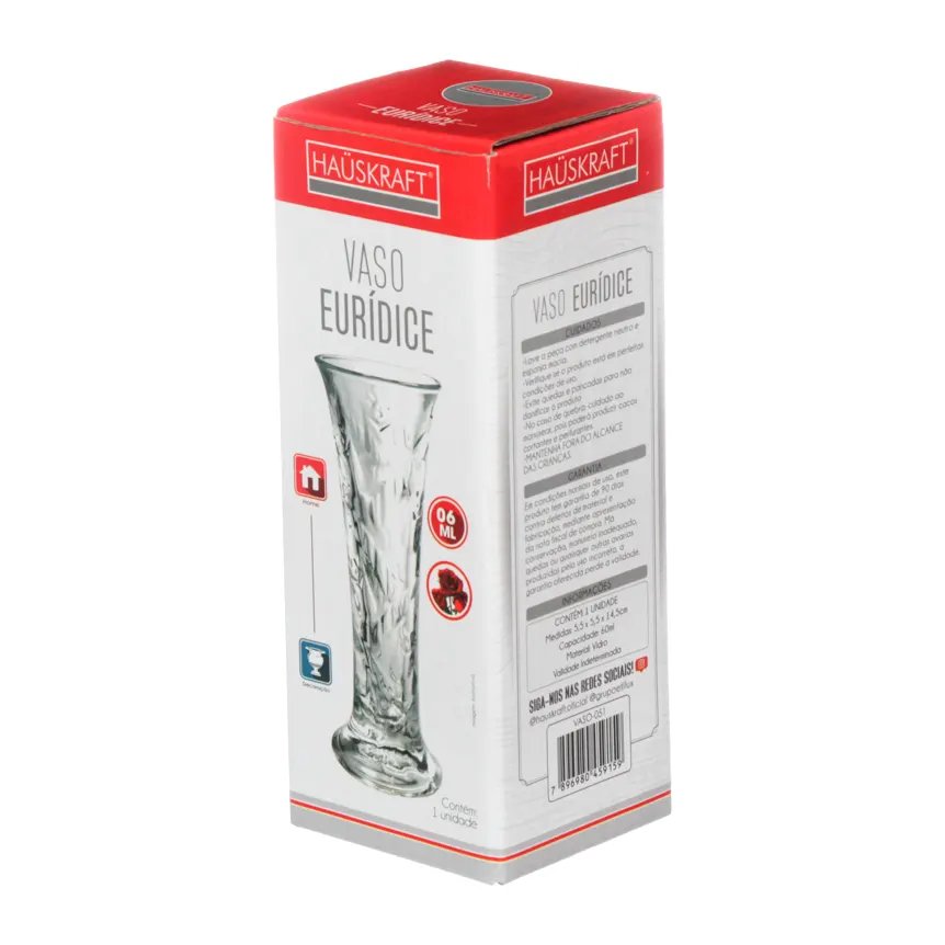 Vaso Vidro Euridice Transparente 14,5cm — imagem 3