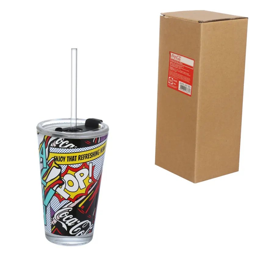 Copo para Drink com Canudo Coca Pop 450ml — imagem 3