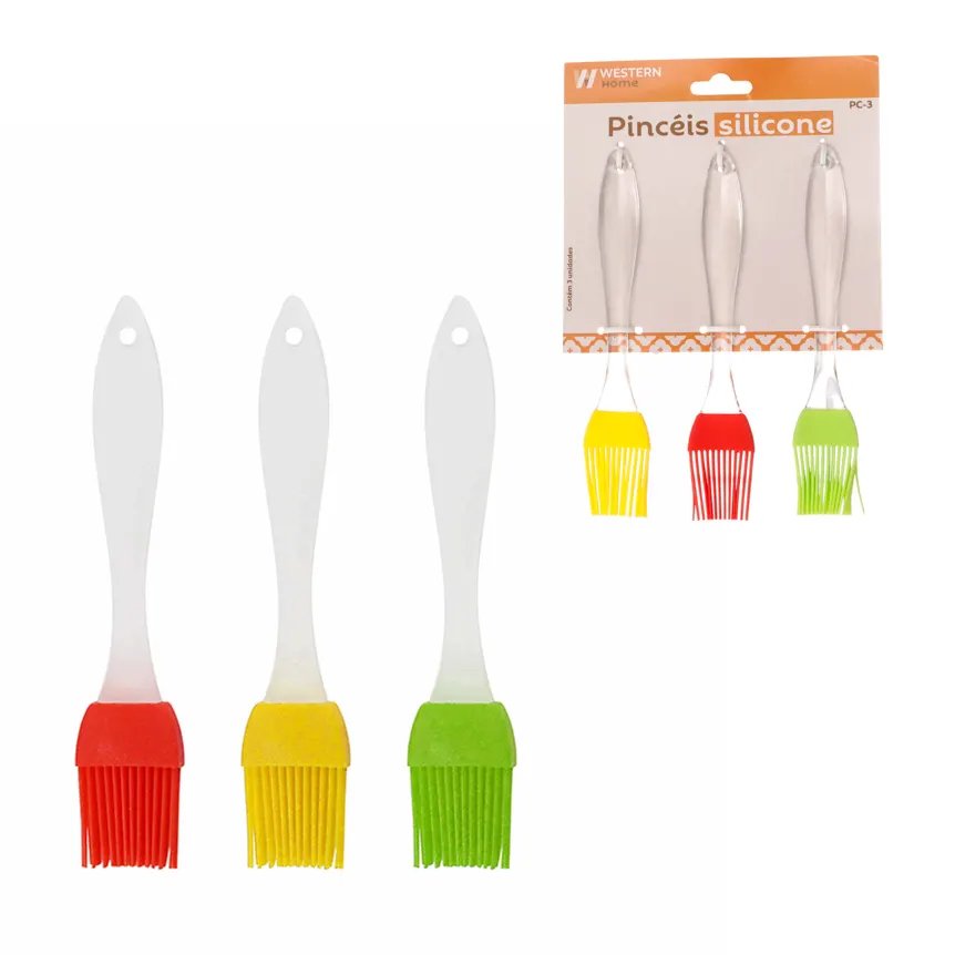 Jogo 3 Pincéis Silicone 17cm — imagem 3