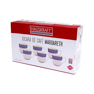 Xícara de Café Margareth 120ml 6 Peças — imagem 3