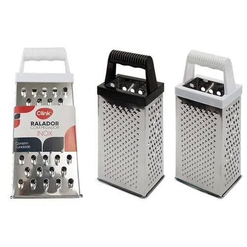 Ralador 4 Faces Pegador Aço INOX Plástico 24 cm x 10,5 cm x 7,5 cm — imagem 2