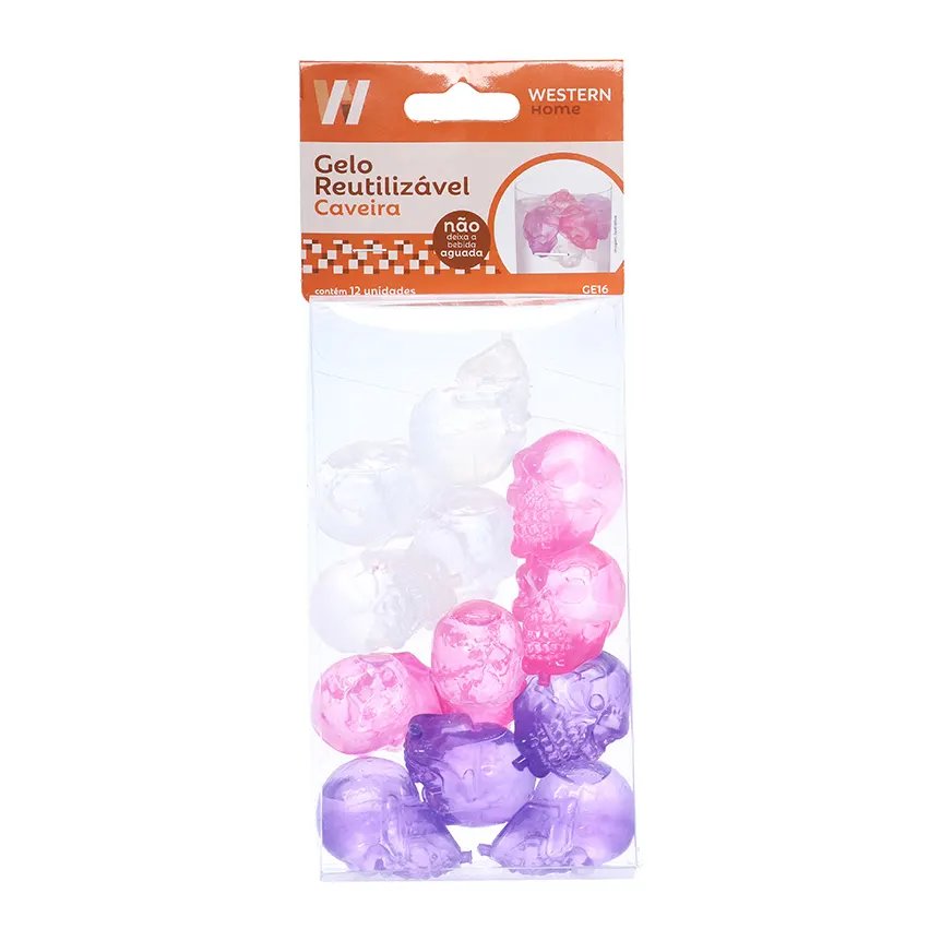 Gelos Reutilizável Caveira 12 Peças — imagem 3