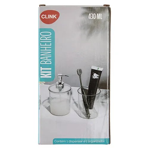 KIT Banheiro 2 Pçs 430 ml Plástico Pet, Pp — imagem 2