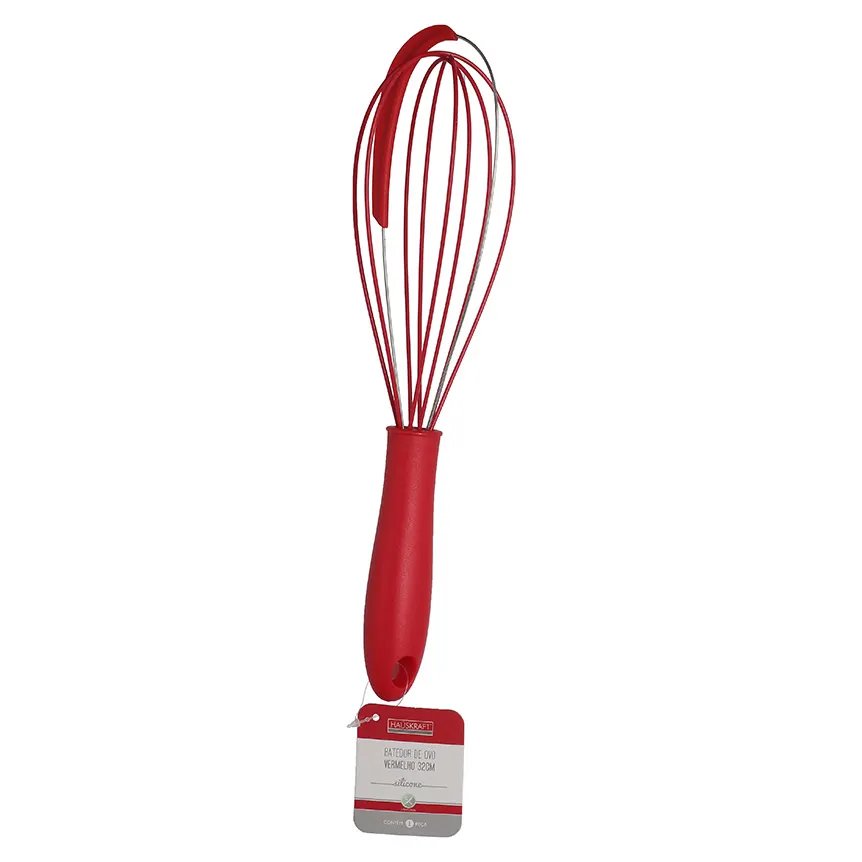 Batedor de Ovos Silicone Vermelho 31cm — imagem 2