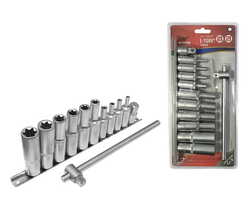 Soquete E-Torx Longo Jogo 12 Peças — imagem 3