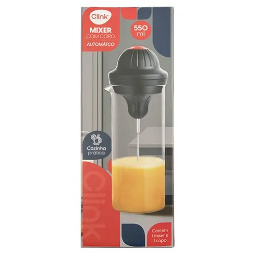 Mixer Copo 550 ml Plástico Abs, Aço INOX e Vidro 8,5 cm x 7,8 cm x 22 cm — imagem 2