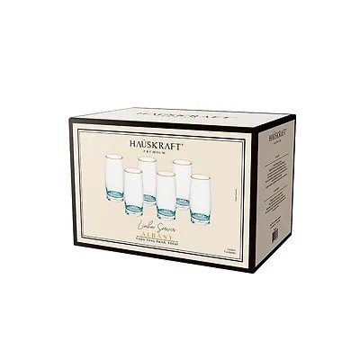 Copo Long Drink Albany Transparente com Borda Dourada 400ml 6 Peças — imagem 4