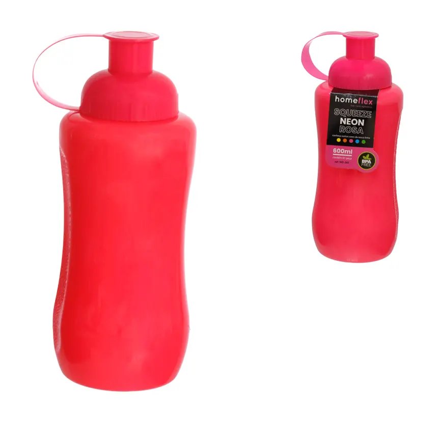 Squeeze Neon Rosa 600ml — imagem 2