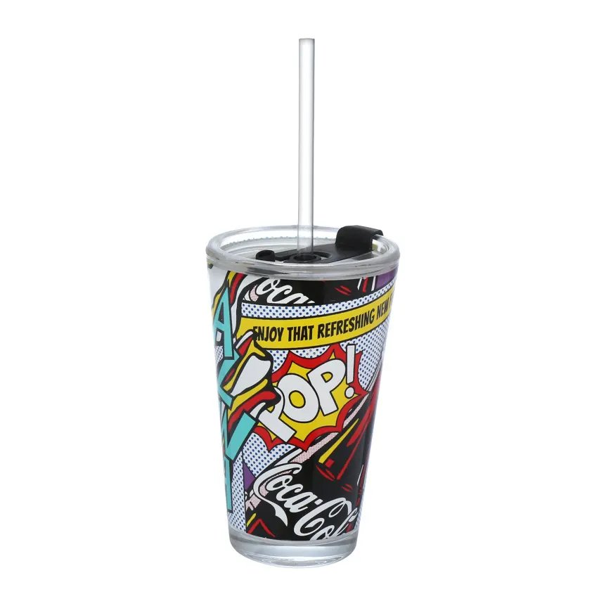 Copo para Drink com Canudo Coca Pop 450ml — imagem 2