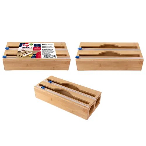 Suporte Organizador Plástico Filme Bambu 33 cm x 15 cm x 7,5 cm — imagem 2