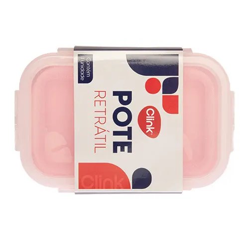 Pote Retratil 570 ml Silicone e Plástico PP 16,5 cm x 10,6 cm x 6,6 cm — imagem 3