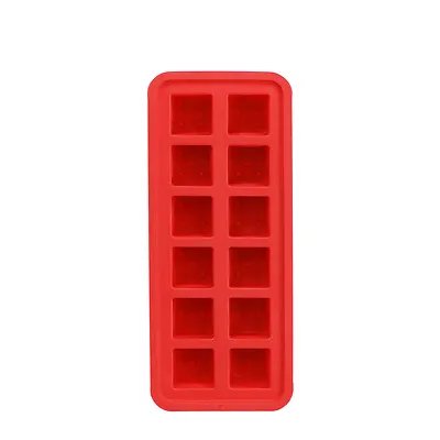 Forma de Gelo Quadrada Silicone Vermelha 26cm — imagem 3
