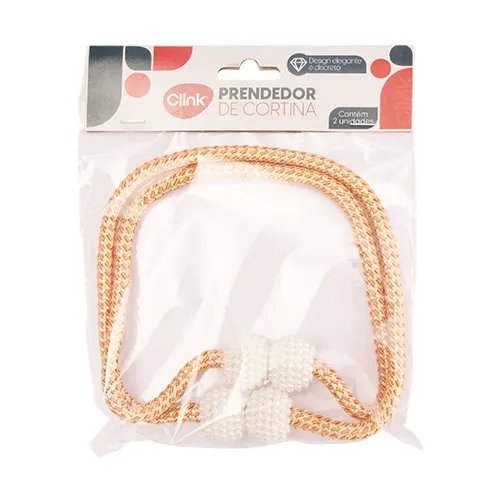 KIT 2 Pçs Prededores Cortina Poliéster e Plástico PP 45 cm x 3 cm x 3 cm — imagem 3