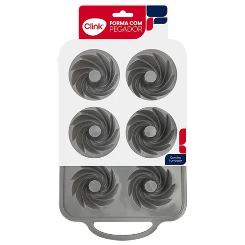 Forma Pegador Cupcake Silicone e Aço INOX 33,8 cm x 19 cm x 2,8 cm — imagem 3