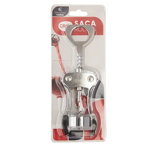 Saca Rolhas Aço INOX 19 cm x 6 cm x 3,5 cm — imagem 2
