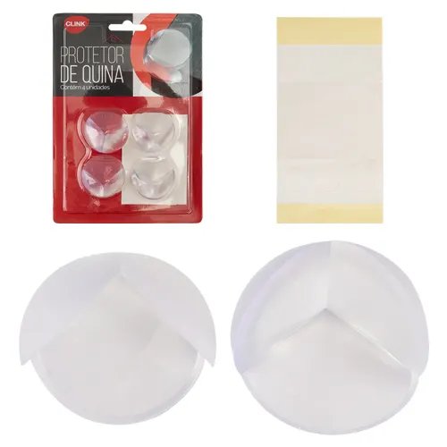 KIT 4 Pçs Protetor Quina Plástico PVC 3 cm x 3 cm x 2,4 cm — imagem 2