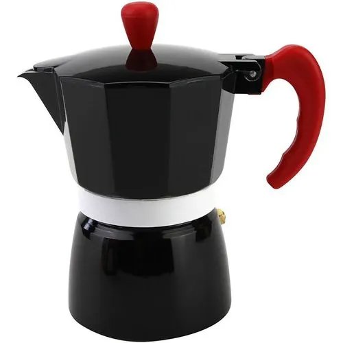 Cafeteira Italiana 3 Xícaras Preta Alúminio 14,5 cm x 8,5 cm x 15,5 cm — imagem 2