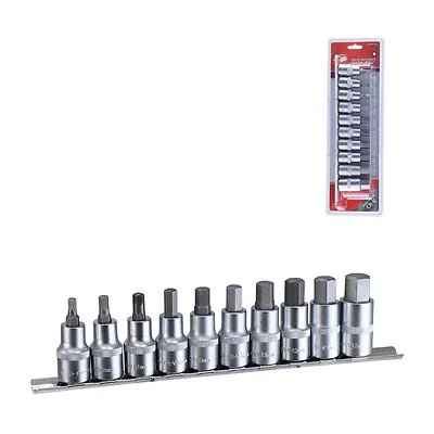 Soquete Bits Hexagonal Curto 1/2 10 Peças — imagem 2
